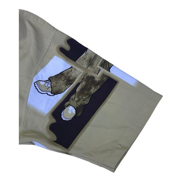 Million Guy Men’s Shirt Brown 18.5 2XL Y2K 90’s Button Up Hip Hop Urban Street - Picture 11 of 11